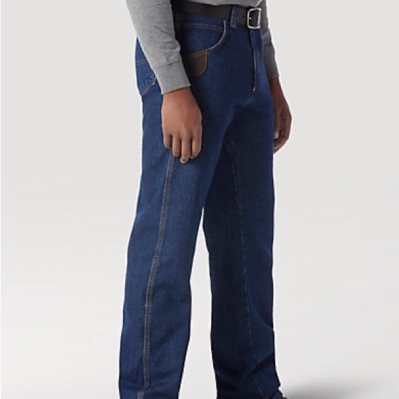 Wrangler Riggs MEN like new 33 x 31 heavy duty work wear denim blue jeans EUC - Picture 5 of 14